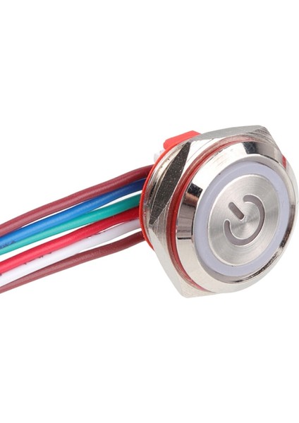 WD16C1-WIRED-P1-EC 16 mm Düz Yaylı Rgb Işıklı Metal Buton - Kablolu