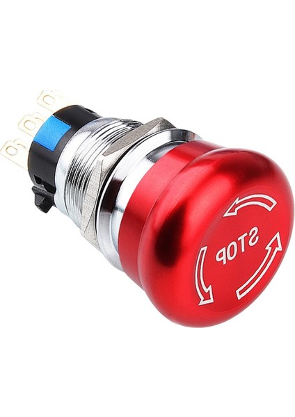 19M-Q1 19 mm Metal Acil Stop Butonu 2no+2nc - Logolu