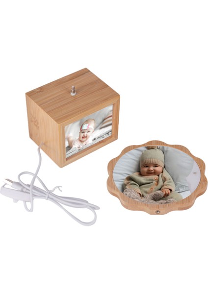 Dönen Ahşap LED Işıklı Papatya Fotoğraf Çerçevesi fiyatları