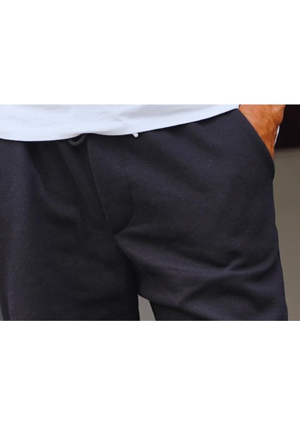 Erkek Baggy Pamuklu Rahat Kesim Oversize Şardonlu Kalıp Eşofman Altı