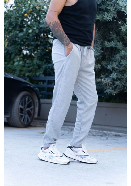 Erkek Pique Eşofman Altı Double Paça Jogger Pantolon (Pike Kumaş - Kalıp)