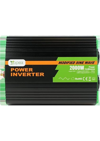 NS2000-12 Apex 2000W Modifiye Dalga Inverter 12V