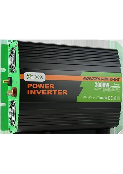 NS2000-12 Apex 2000W Modifiye Dalga Inverter 12V