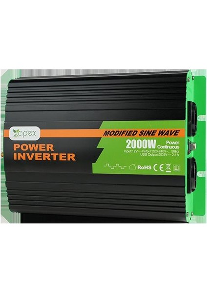 NS2000-12 Apex 2000W Modifiye Dalga Inverter 12V