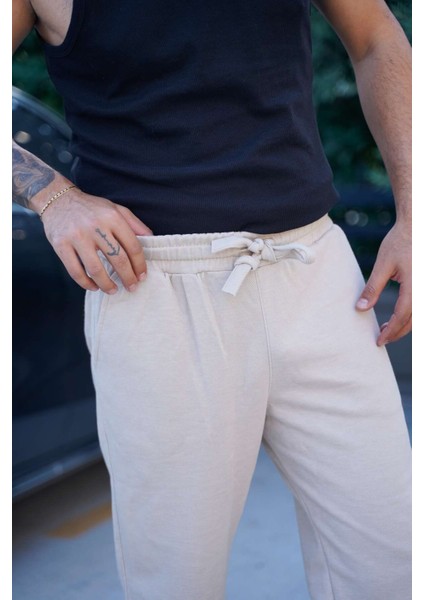 Erkek Pique Eşofman Altı Double Paça Jogger Pantolon (Pike Kumaş - Kalıp)