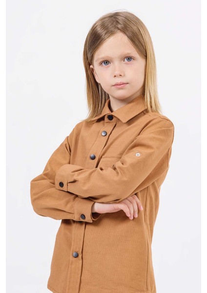 Gold Class Kidswear Cepli Katlanabilir Kol Erkek Çocuk Gömlek