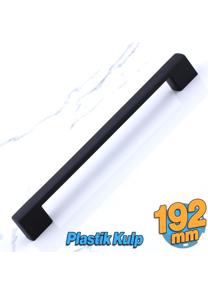 Gölcük 192 mm (Sert Plastik) Kulp Siyah Mobilya Çekmece Mutfak Dolap Dolabı Kulpu Kulbu Kulpları
