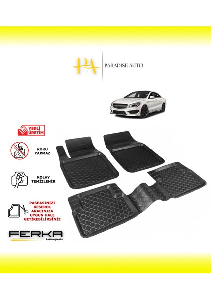 Paradise Auto Mercedes Cla Serisi C117 2013-2018 Uyarlanabilir Havuzlu Paspas