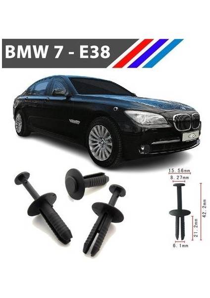 Bmw E38 7 Serisi Tampon Klipsi 51111964186 M1764-5 100 Adet