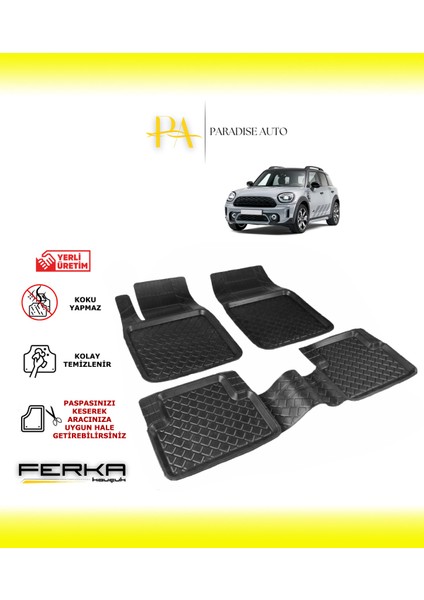 Paradise Auto Mini Cooper Countryman R60 2010-2017 Uyarlanabilir Havuzlu Paspas