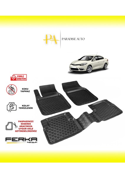Renault Fluence 2010 ve Üstü Uyarlanabilir Havuzlu Paspas
