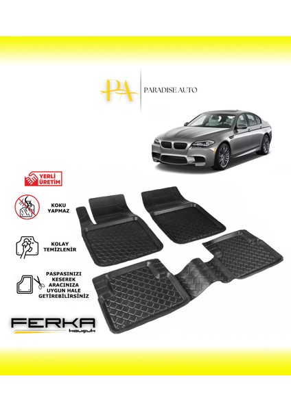 Paradise Auto Bmw 5 Serisi F10 2010-2013 Uyarlanabilir Havuzlu Paspas