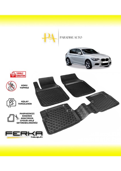 Paradise Auto Bmw 1 Serisi F20 2011-2017 Uyarlanabilir Havuzlu Paspas