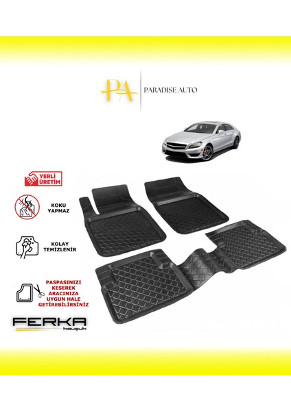 Paradise Auto Mercedes Cls C218 2010-2018 Uyarlanabilir Havuzlu Paspas