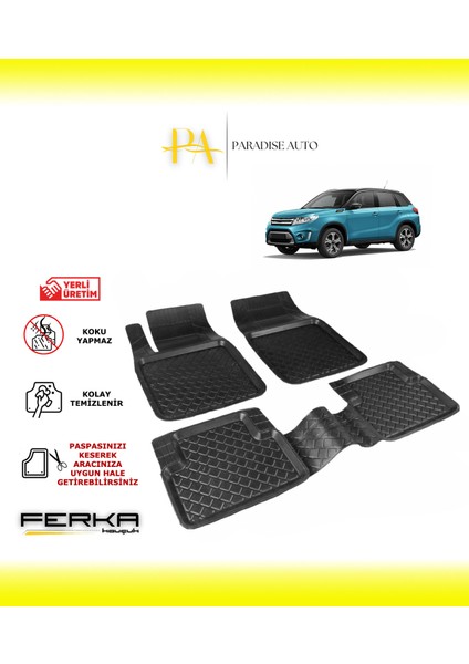 Suzuki Vitara 4 2015 ve Üstü Uyarlanabilir Havuzlu Paspas