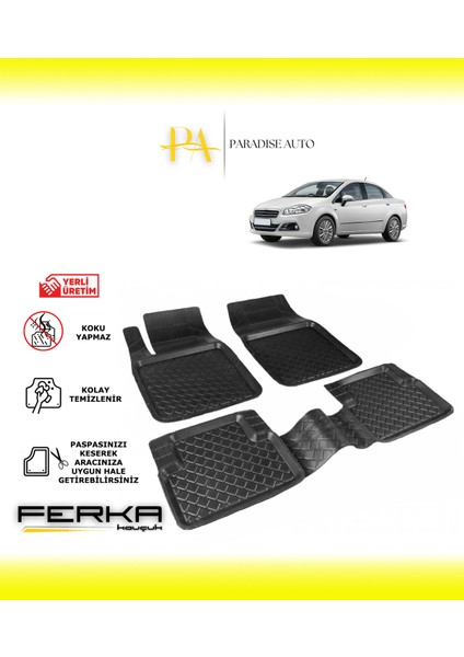 Paradise Auto Fiat Linea 2007-2014 Uyarlanabilir Havuzlu Paspas