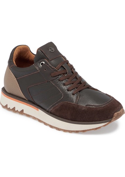 Kahve Deri Erkek Sneaker - E23S1AY56381-A24