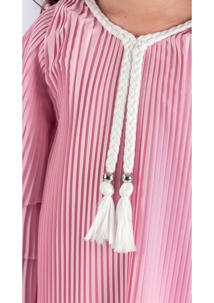 Kız Çocuk Krep Plise Elbise MNK0595 fiyatları