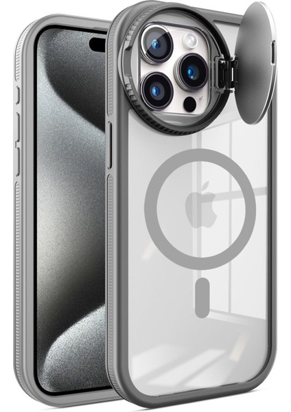 Apple iPhone 14 Pro Max Kılıf Kamera Lens Korumalı Kapaklı Wireless Şarj Özellikli Teleskop Kapak