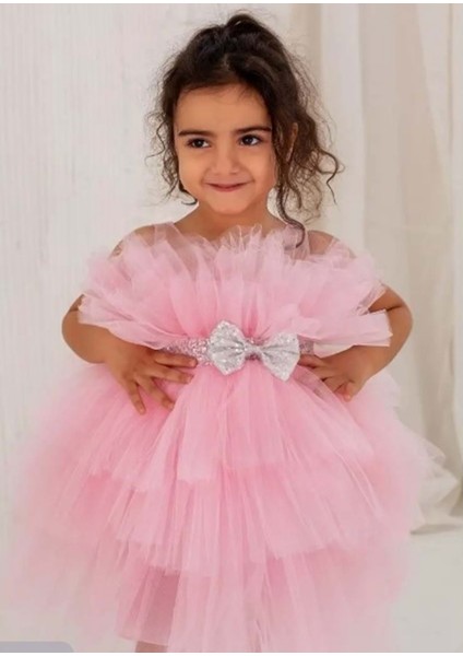Saten Kumaş , Tütülü Nimfea Kız Çocuk Abiye Elbise MNK0597