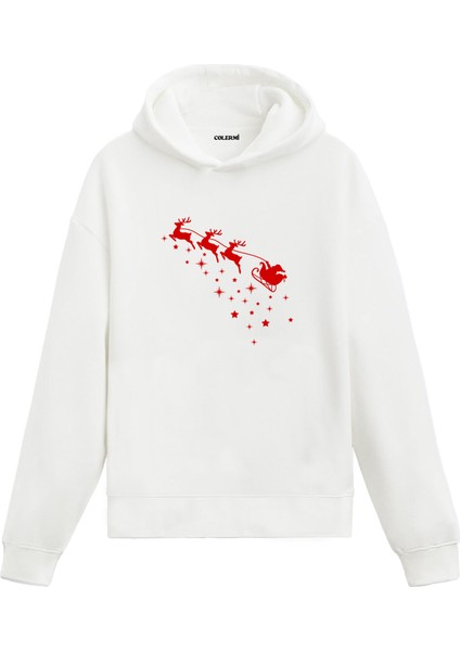 Noel Baba Yılbaşı Hediyesi Yeni Yıl Temalı Tasarım Hoodie Noel Hediyesi Kapşonlu Sweatshirt