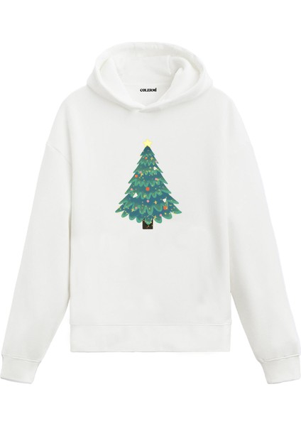 Yılbaşı Ağacı Yılbaşı Hediyesi Yeni Yıl Temalı Tasarım Hoodie Noel Hediyesi Kapşonlu Sweatshirt