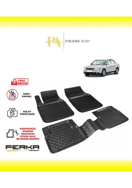 Paradise Auto Volkswagen Passat B5.5 2000-2004 Uyarlanabilir Havuzlu Paspas