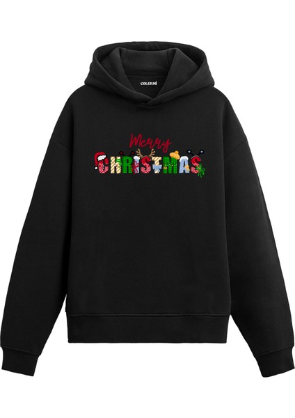 Merry Christmas Yılbaşı Hediyesi Yeni Yıl Temalı Tasarım Hoodie Noel Hediyesi Kapşonlu Sweatshirt
