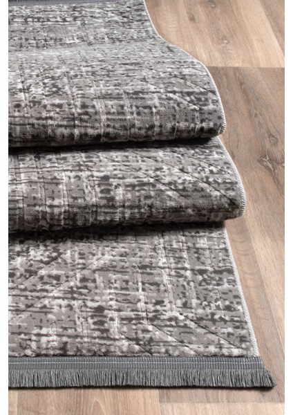 Kaymaz Taban Yıkanabilir Modern Salon Mutfak Oturma Odası Çocuk Odası Halısı 5002 Antrasıt fırsatları