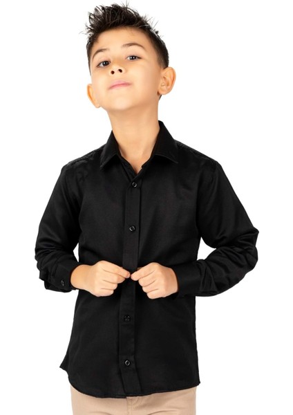 Düz Renk Erkek Çocuk Gömlek MNK0575 fırsatları