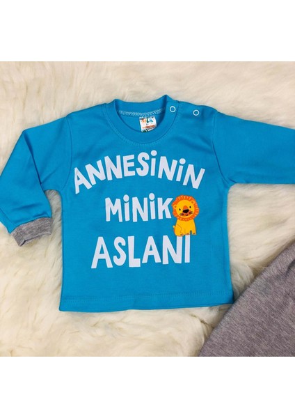 Annesinin Minik Aslanı Erkek Bebek Takım