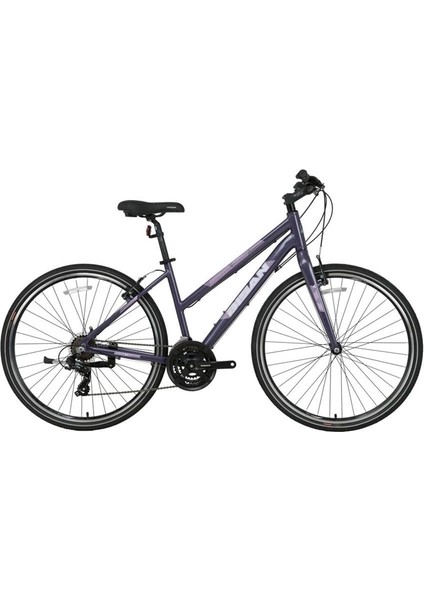 Guıda Kadın Şehir Bisikleti 45CM V 28 Jant 21 Vites Metalik Gri Mavi Beyaz