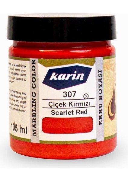 Ebru Boyası 105 Ml. 307 Çiçek Kırmızı