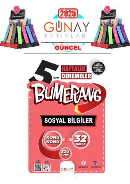 Bumerang 32 Haftalık Sosyal Bilgiler Denemeleri 5. Sınıf - Kalemlik