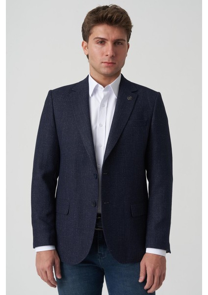 Amora C4023 Slim Fit 6 Drop Ceket Desenli