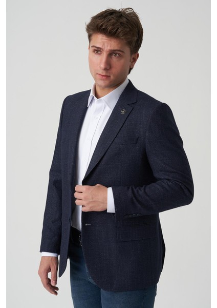 Amora C4023 Slim Fit 6 Drop Ceket Desenli