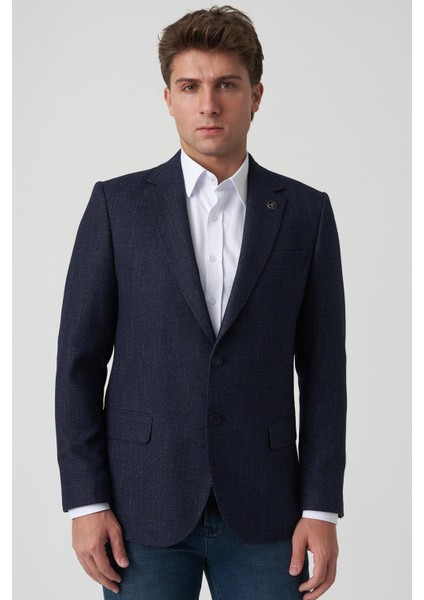 Amora C4023 Slim Fit 6 Drop Ceket Desenli