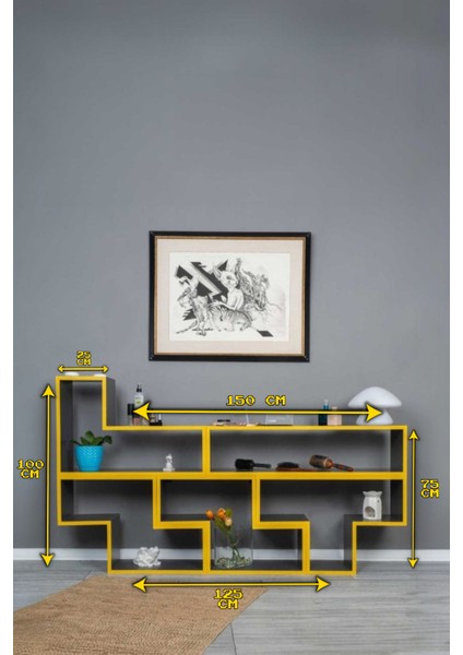 Tetris Blokları Dresuar Tv Ünitesi Kitaplık Çok Amaçlı Raf Ünitesi Modüler Mobilya