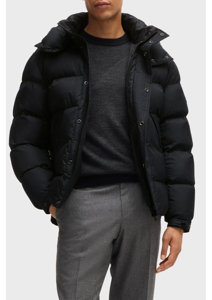 Regular Fit Çıkarılabilir Kapüşonlu Su Itici Şişme Mont Erkek Mont 50525243 001