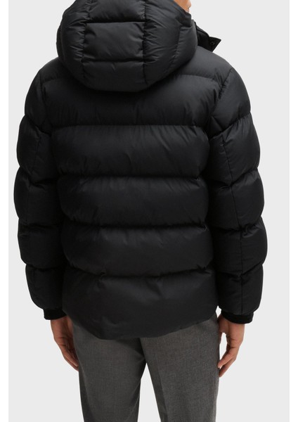 Regular Fit Çıkarılabilir Kapüşonlu Su Itici Şişme Mont Erkek Mont 50525243 001