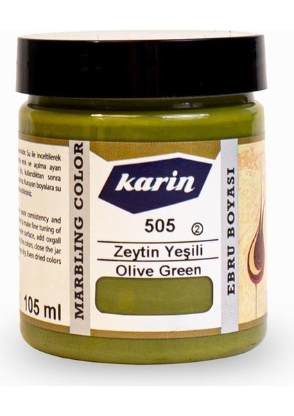 Ebru Boyası 105 Ml. 505 Zeytin Yeşili