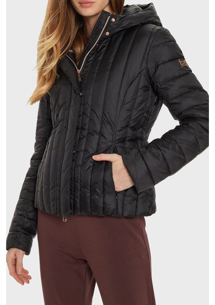 Kapitoneli Slim Fit Kapüşonlu Şişme Mont Bayan Mont 6DTB10 Tngaz 0210