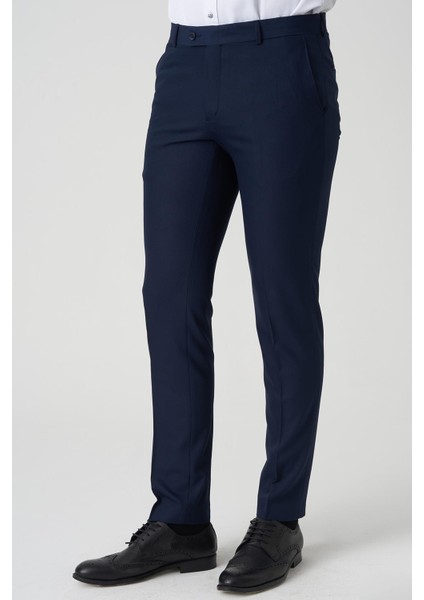 e Agualva-Cacém P1022 Slim Fit Düz Kumaş Pantolon K.laci fiyatları