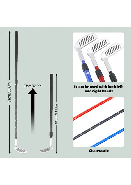 Sağ Veya Sol Elini Kullanan Golfçüler Için Golf Atıcı Iki Bölümlü Ayrılabilir Yonga Kulübü Kırmızı Kullanın (Yurt Dışından) modelleri