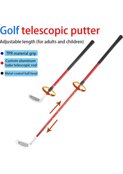 Sağ Veya Sol Elini Kullanan Golfçüler Için Golf Atıcı Iki Bölümlü Ayrılabilir Yonga Kulübü Kırmızı Kullanın (Yurt Dışından) indirimleri