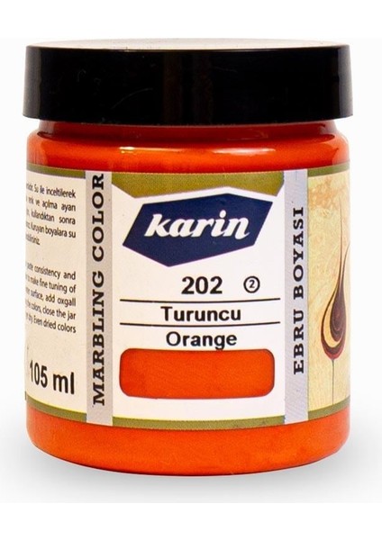 Ebru Boyası 105 Ml. 202 Turuncu