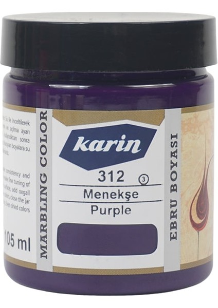 Ebru Boyası 105 Ml. 312 Menekşe