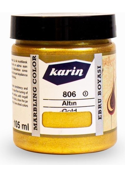 Ebru Boyası 105 Ml. 806 Altın