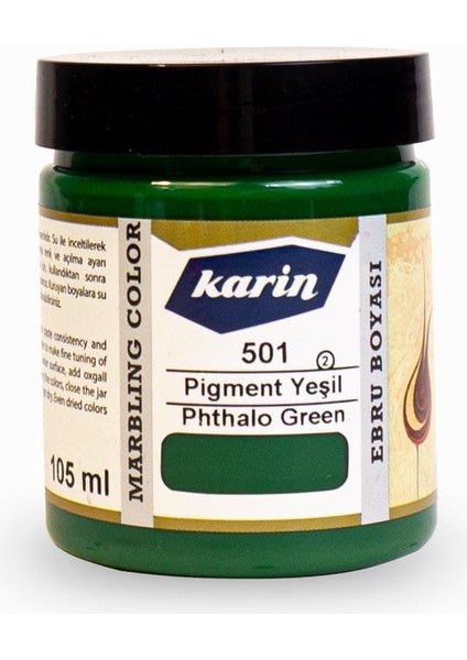 Ebru Boyası 105 Ml. 501 Pigment Yeşil