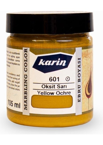 Ebru Boyası 105 Ml. 601 Oksit Sarı